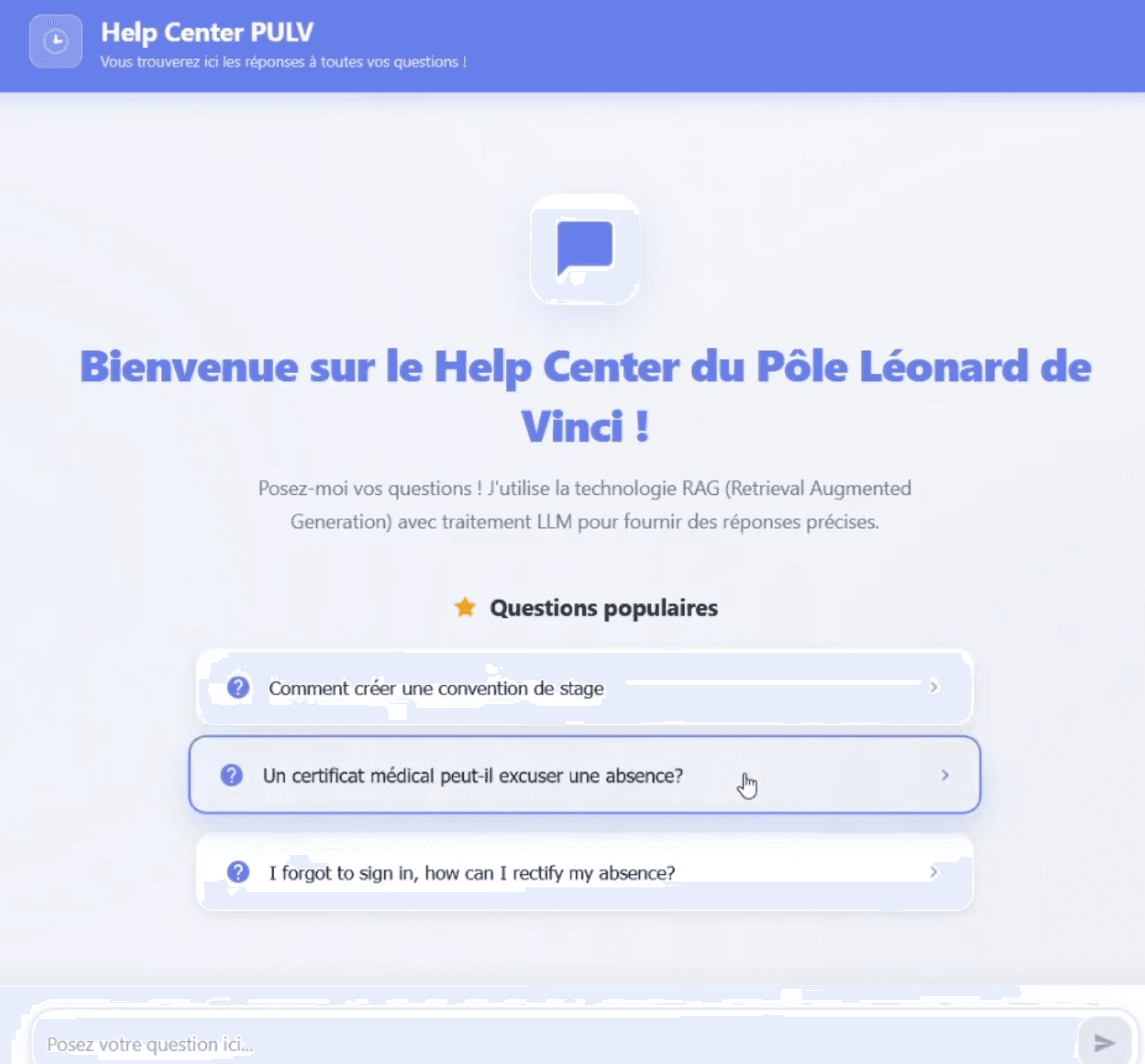 Vainqueur Hackathon IBM - Chatbot centre d'aide RAG